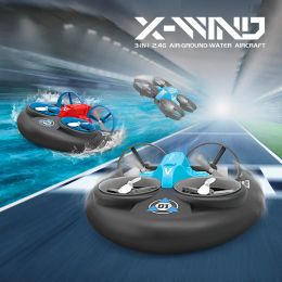 Drones Sea Land and Air Drone Gameplay Waterproof Remote Control Aircraft Quadcopter Amphibious Remote Control Toys Cool Kids