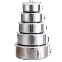 Bowls Multi-sized Stainless Steel Bowl Durable Storage Set For Home Kitchen Restaurant Basin With Soup