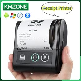 Printers 2 inch 58mm Mini Portable Printer Thermal Paper Printers For Mobile Phone PC Android iOS USB Bluetooth Maker For Store Shipping