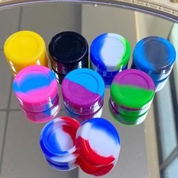 Storage Bottles 100Pcs Silicone Jar 2ml/3ml/5ml Nonstick Container Bottle Face Cream Custom Logo Oil Box Cosmetic Makeup Case