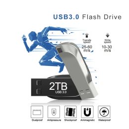 High Speed USB 3.0 U Disc Flash Drive Metal Pen Drive 2TB 1TB 512G Waterproof Mini Memory Stick 32GB USB Flash Pendrive 2TB