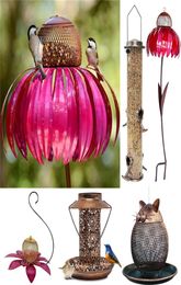 Hummingbird Fruit Feeder Outdoor Premium Hanging Bird Feeder Metal Garden Art Black Oval Wild Bird Feeder for Bird Watching Garden3788360