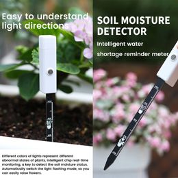 1PCS Soil Moisture Metre Plant Water Metre for Indoor Outdoor Smart Probe with 3 Colour Indicate Light for Garden, Lawn, Farm