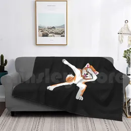 Blankets Bdaz Dabbing Akita Dancing Dog Funny Humor Blanket Fashion Custom Inu Dogs Animal Lover