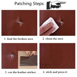 Car Seats Repair Patches Self-Adhesive Leather PU Fabric Stickers for Leather Clothes Sofa Car Seat Furniture Bags Repair Sticky