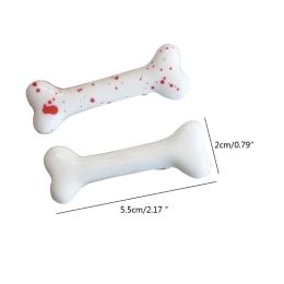 Dog Bone Hair Clip Plastic Bone Hair Barrettes Halloween Y2K Hair Pins Cosplay Party Accessories for Women Girls