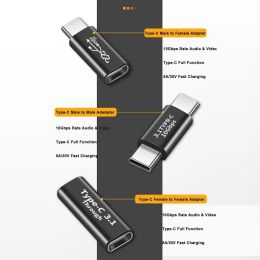 Elbow 90 Degree USB 3.1 Type-C AV Converter 10Gbps Male To Female OTG Adapter Fast Charging For Mobile Phone Laptop