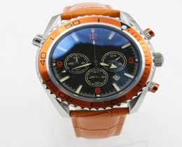 Big Discount sports Watch chronograph limited Watch Orange Bezel Black Dial Quartz Professional Dive Wristwatch Folding clasp Men 4839344