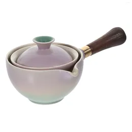 Dinnerware Sets Rotatable Ceramic Teapot Decorative Tea Maker 360 Degree Rotation Dispenser