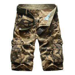 Men's Shorts No camouflage cargo shorts for mens 2024 new mens casual shorts mens loose work shorts mens military shorts plus size J240409