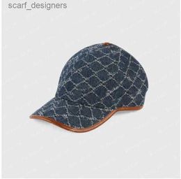 Ball Caps 2022 baseball cap ball hats beige canvas men womens letter denim fitted hat casquette Y240409