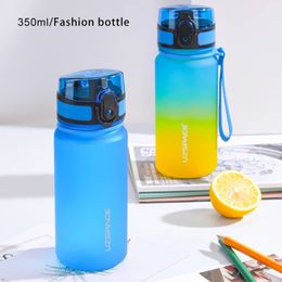 350ML Sport Water Bottle With Time Marker Girl Kids Portable Leakproof Ecofriendly No Smell Tritan Plastic Drinkware BPA Free 240409