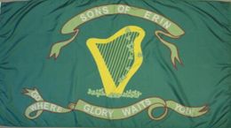 10th TN Irish Brigade Regiment Historical Flag 3ft x 5ft Polyester Banner Flying 150 90cm Custom flag outdoor8843449