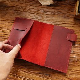 100% Genuine Leather Notebook Planner Book Cover A5 A6 Diary Original Retro Cowhide Journal Drawing Sketchbook Diary Cover