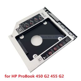 Enclosure SATA 2nd Hard Drive HDD SSD Module Optical bay Caddy Frame Tray Adapter for HP ProBook 450 455 G2 With Bezel Panel Bracket