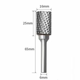 6mm AXType Head Tungsten Carbide Alloy Rotary File Drill Milling Carving Bit Point Burr Die Grinder Abrasive Tools for Metal