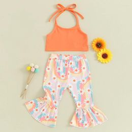 Clothing Sets Born Baby Girl Clothes Summer Plain Strap Cami Top Pant Headband Hat Toddler Coming Home Outfit