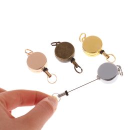 1PCS Recoil Sporty Retractable Alarm Key Ring Anti Lost Yoyo Ski Pass ID Card Resilience Steel Wire Rope Elastic Keychain