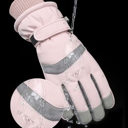 2023 Ski Gloves for Women Men Winter Warm Plush Thickened Skiing Mittens Outdoor Waterproof Touch ScreenSnowboarding Guantes