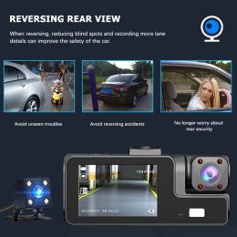 3 Channel Car DVR WIFI Dash Cam for Cars Video Recorder Rear View Camera for Vehicle Gift Anti-glare Glasses Car Assecories