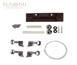 NAOMI 23Inch Concert Ukulele Pegs String Bridge Nut For Unfinished Ukulele For Luthier DIY Ukulele Parts Accessories Set1069047