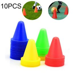 Skate Marker Training Road Cones Roller Football Soccer Rugby Training Soft Tower Skating Obstacle Rollers Skate Pile 10Pcs/Set