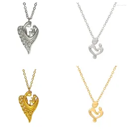 Pendant Necklaces Stylish Mother Child Love Necklace Adornment Clavicle Chain Jewellery F0S4