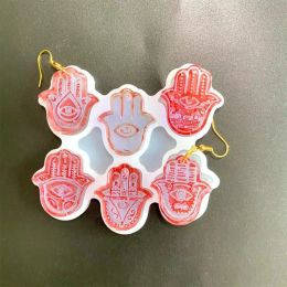 for EVIL EYE Palm-shaped Earrings Mould DIY Pendant Jewellery Epoxy Resin Crafting