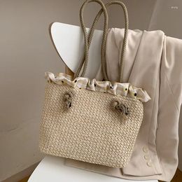 Shoulder Bags Fashion Women's Tote Handbag Straw Large Capacity Bag Vintage Summer Casual