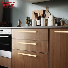 WV Long Cabinet Handles 600mm Brushed Gold T Bar Kitchen Cupboard Drawer Knob Pulls Aluminum Alloy Furniture Handle Hardware 226