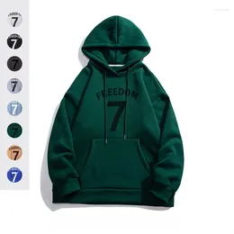 Men's Hoodies Autumn Fashion All-Match Loose American Style Hooded Pullover Sweatshirt With Letter Print Anime Hoodie