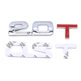 Car Displacement Sticker Metal 1.5 1.6 1.8 2.0 2.2 2.4 2.5 3.0 T Volume Logo Car Rear Trunk Emblem Badge Vehicle Stickers 3D