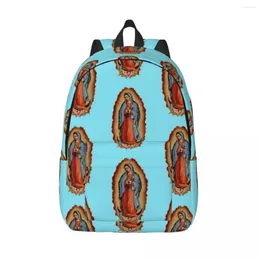 Backpack Virgin Mary Maria Canvas Backpacks Diego De Guadalupe Pretty Bag Picnic Lightweight Bags