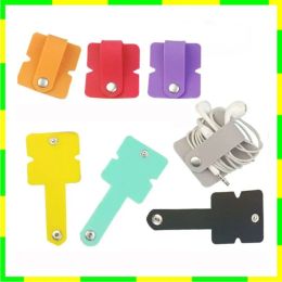 Silicone Charger Cable Winder Tie Headphone Earbud Holders Phone Cable Organiser Desktop Storage Clamp Earphone Cord Winder