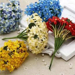 Decorative Flowers Artificial Fake Flower Garland Candy Box Wedding Decoration With Corsage Headdress Wall Material Silk