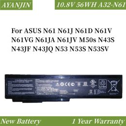 Batteries A32N61 Laptop Battery for ASUS N61 N61J N61D N61V N61VG N61JA N61JV M50s N43S N43JF N43JQ N53 N53S N53SV A32M50 10.8V 56WH