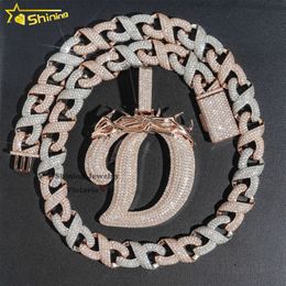 GRA Certificate Customized Pendant Luxury Jewelry 925 Silver Iced Out VVS Letter Initial D Pendant