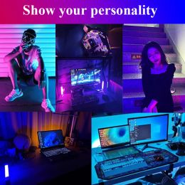 Handheld LED Fill Light LED Video Light Wand USB Rechargeable Photography Lighting Adjustable Flash Light RGB Selfie Lamp