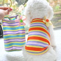 Dog Apparel Pug Sweatshirt Cat Yorkshire Vest Clothes Fashion Cute Outfit Summer Stripe Holiday Teddy Sport Classical Jacket Pet Costume