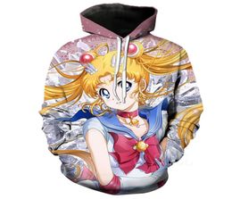 CLOOCL Sailor Moon Hoodies Cartoon Role Sweatshirts Mens Womens Loose Outfits eens Pockets Personality DIY Printed Clothes27670076674229