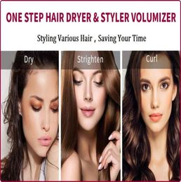 One Step Hair Dryer Volumizer 3 in 1 Brush Blow Dryer Styler for Rotating Straightening Curling Negative Ion Ceramic Blow Dryer ho4120813