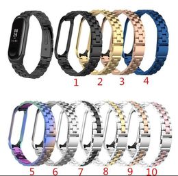 Stainless steel wrist strap for xiaomi mi band 3 4 general metal watch band smart bracelet miband 3 belt replaceable watch straps 5726311