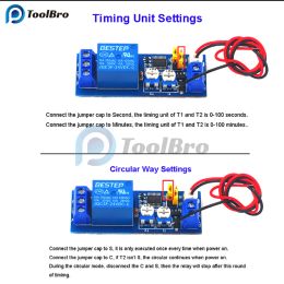 DC 5V 12V 24V Adjustable Cycle Delay Timing Time Relay Timer Control ON-OFF Loop Switch Module 0-100 Mminutes