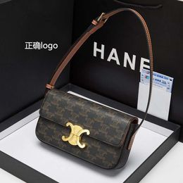 Leather Handbag Designer Sells New Women's Bags at 50% Discount High End Underarm Bag Leather High-end Crossbody Hand-held Small Square