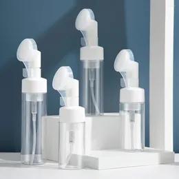 Storage Bottles Mini Foaming Soap Bottle Empty Mousse Liquid Dispenser Portable Brush Cleanser Refillable