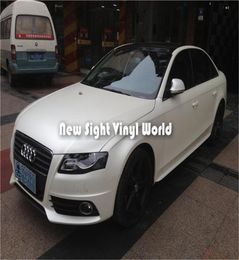 Premium White Satin Pearl Vinyl Wraps Roll Car Stickers Air Bubble Vehicle Wrapping Film Size 15218m5638190