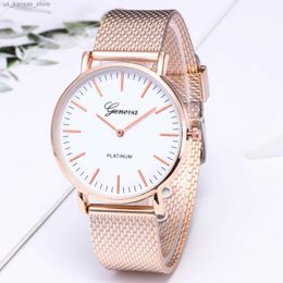 Wristwatches Luxury Quartz Wristes For Women Round Dial Ladies Quartz Simple es Clock Gift relogio feminino240409