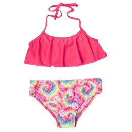 Girl's Split Falbala Bikini Swimwear Children Swimsuit Baby Printed Bathing Suit Kids Baby Girl Tankini Children Beachwear