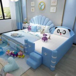 Creative Children's Bed Girl Pink Shell Bed European-Style Hotel Baby Double Bed Small Lit Enfant Bedroom Furniture GY50CB