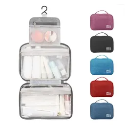 Storage Bags Portable Hanging Toiletry Bag Easy To Carry Waterproof Foldable Cosmetic Handbag Large Capacity Wash Bathroom Supplies